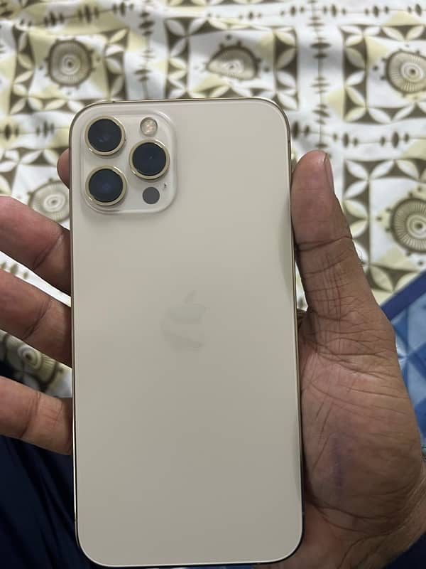 Iphone 12 pro max 256 gb gold colour pta appproved set & box a 2