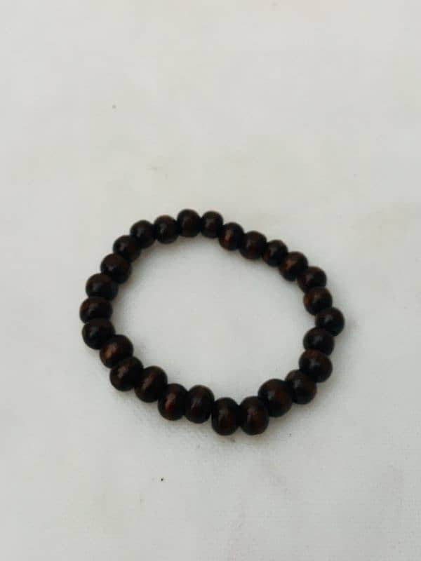 2 Adjustable Black Beads Stretch Bracelets for Men Boys, and Women 4