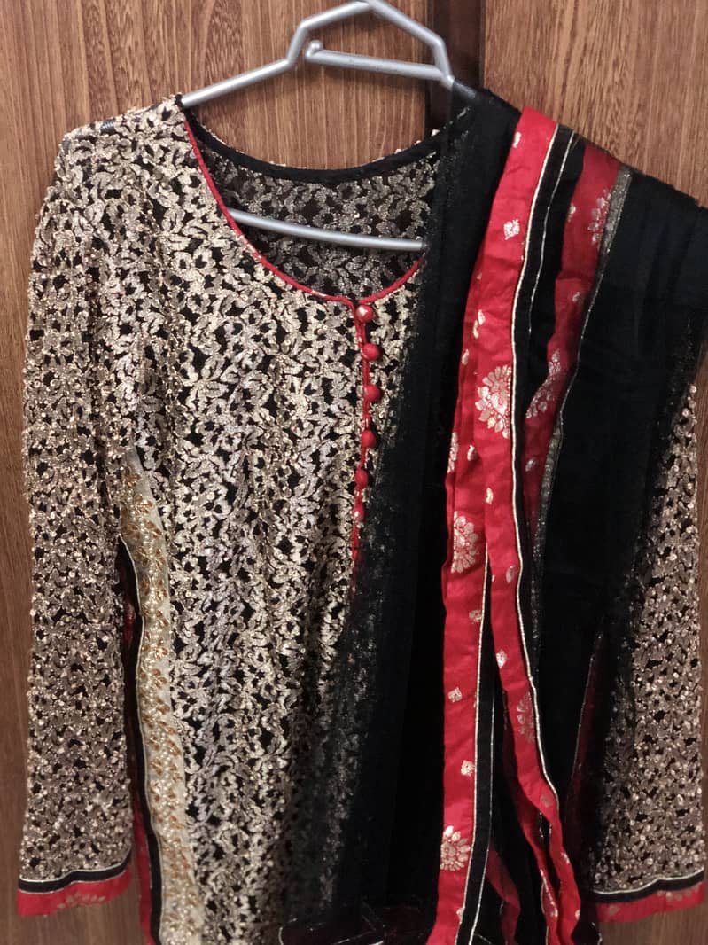 Imported net formal shirt and dupatta 1