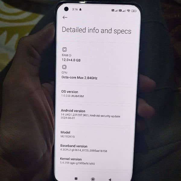 Mi 11ultra 120X zoom 12GB ram Deul PTA fornt back Deul display LCD hai 11