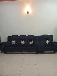 6 seater sofa set in velvet