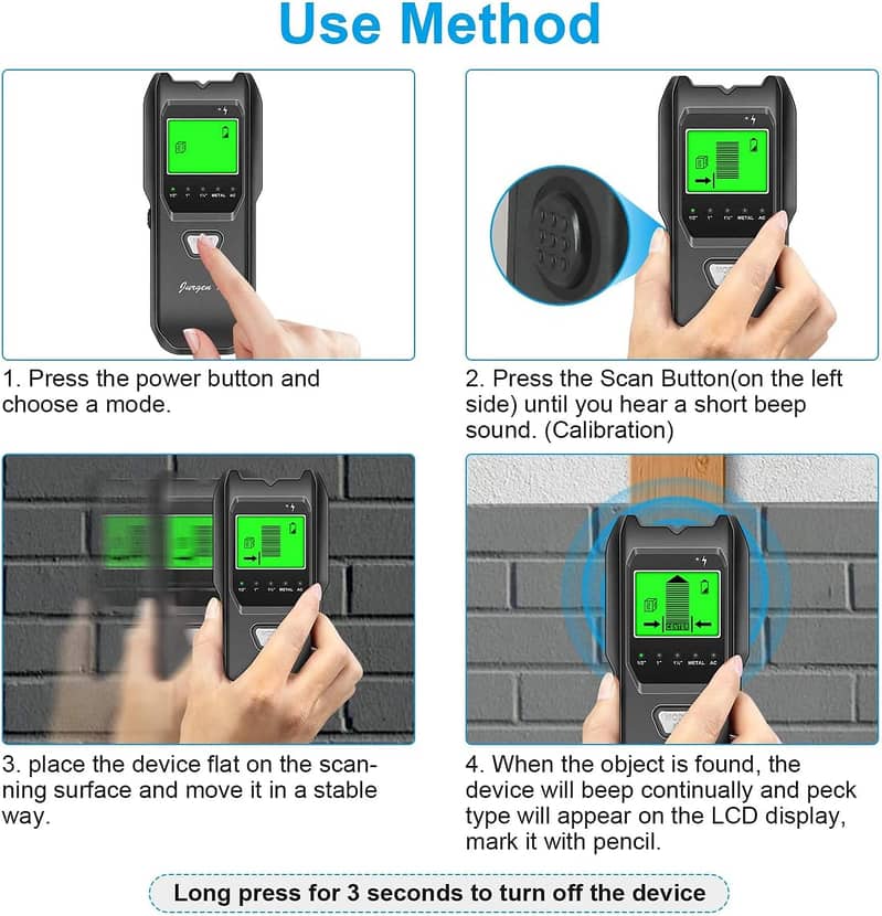 Tavool Stud Finder Wall Scanner - 4 in 1 Stud Detector 7