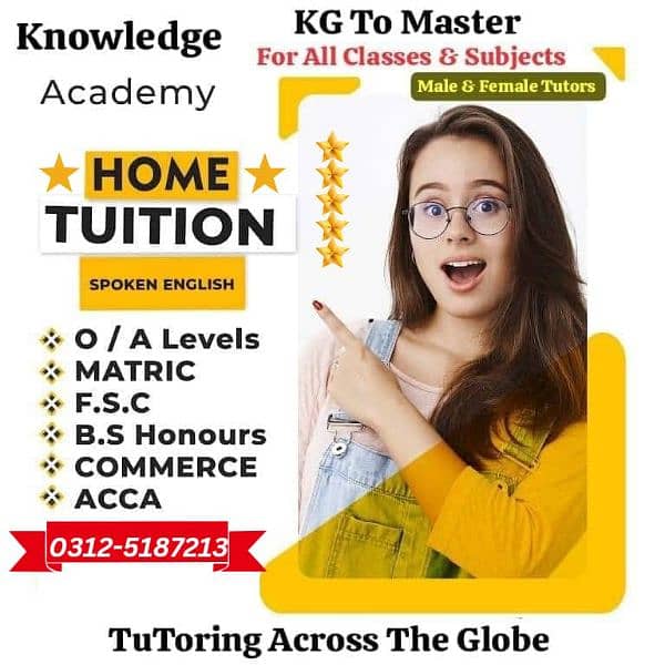 Home Tutor,Online Tutor,ACCA,O/A level,Math,IGCSE,English,Home tution 0