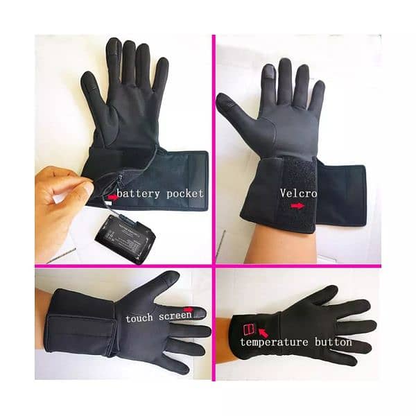 lpcpilly heated gloves for sale in Pakistan battery gloves washable 2