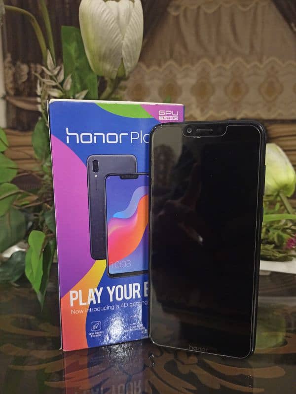 Huawei honor play with cover and protector plus headphones original 0