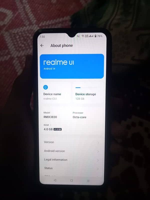 Urgent for sale Realme C51 complete box 0