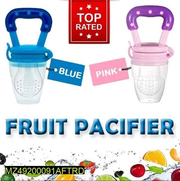 Pack oF 3 Pacifier Fresh Fruit Food Baby , Feeding Safe  (Chosni) 0