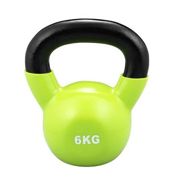 2.5 kg plate and 6 kg kettle bell . 4