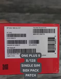 ONE PLUS 9 8/128 SINGLE SIM BOX PACK PATCH