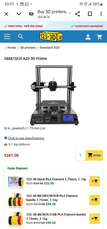 GEEETECH A20 3D Printer 3