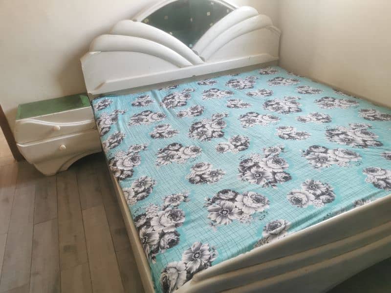 King size Bed with side tables with spring matress 1