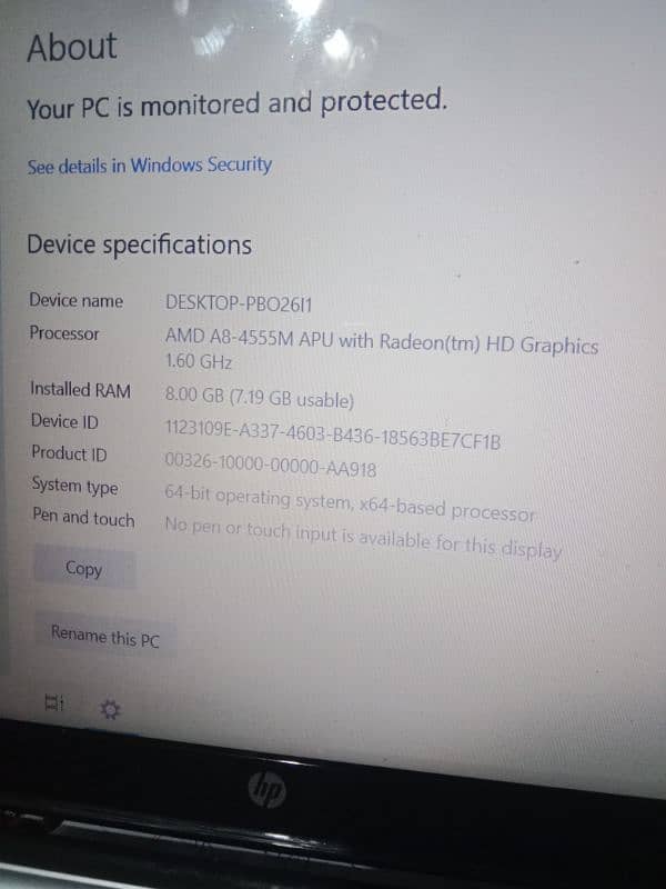 hp laptop installed window 10 home 4