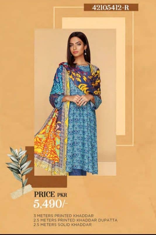 KHADDAR/NISHAT/3PC/LADIES SUIT/UNSTITCHED/LATEST COLLECTION 4