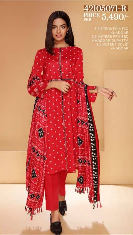 KHADDAR/NISHAT/3PC/LADIES SUIT/UNSTITCHED/LATEST COLLECTION 7