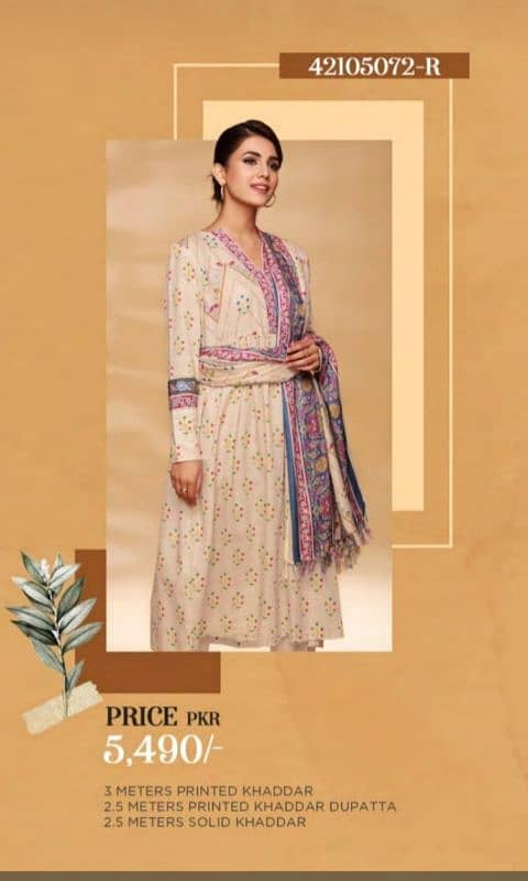 KHADDAR/NISHAT/3PC/LADIES SUIT/UNSTITCHED/LATEST COLLECTION 11