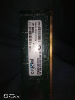 CRUCIAL 8 GB RAM 1G*64 DDR3 1600 UDIMM 240