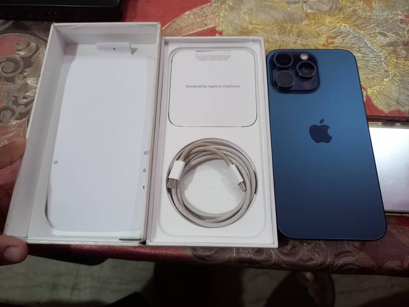 Iphone 15 Pro Max JV Blue Titanium 256GB Brand New Original Box&Cable 17