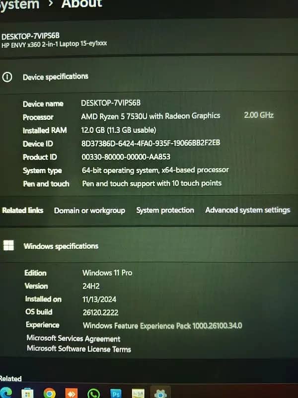 HP Envy x360 2 in 1 Ryzen 7533 12GB/1TB gaming Touch Screen 5