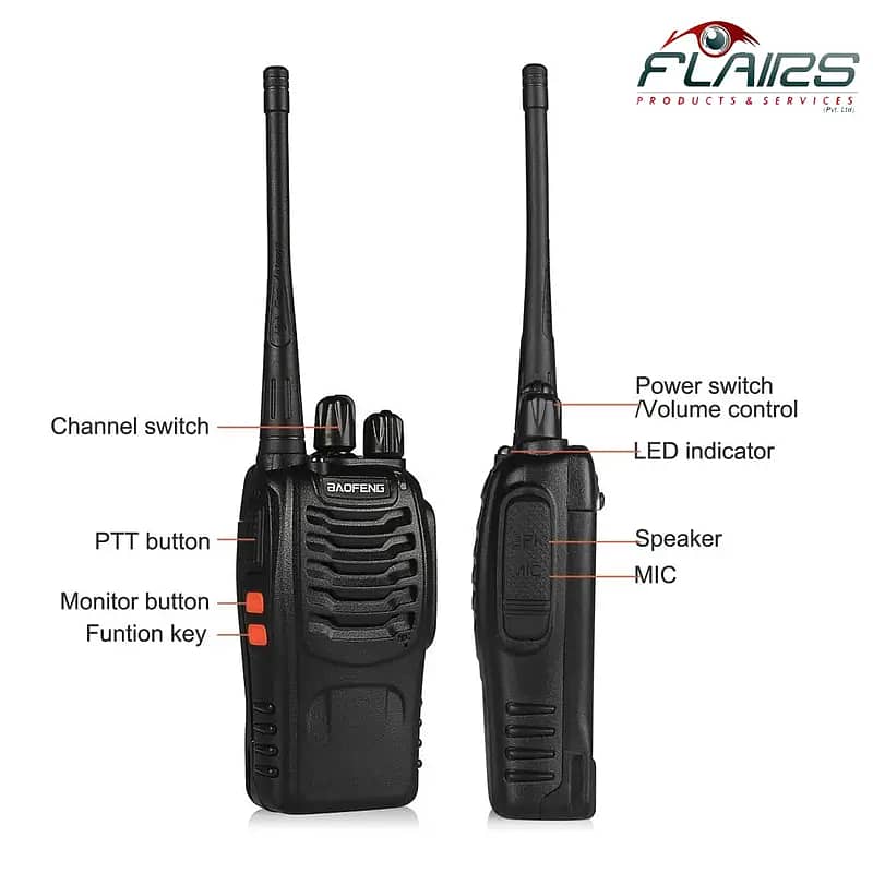 888S dual band walkie talkies, upto 3km range, Two way wirless radios 5