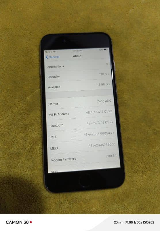 Iphone 6 128 GB PTA approve 5