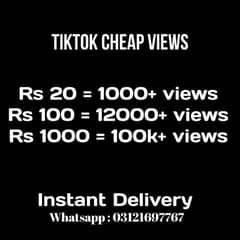 TikTok Cheap Views . . . Whatsapp number in picture