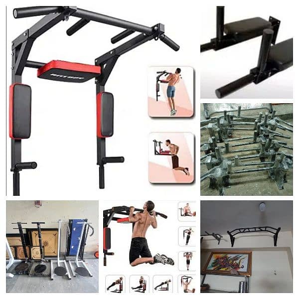 multi pullup bar pull up dips bar twister power tower leg raise gym 2