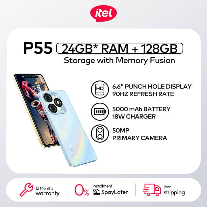 itel P55 8+16 128GB 1