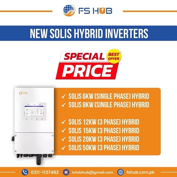 New Solis S6-EH1P(3-8)K-L-PLUS 6kw,8kw,12kw,15kw Available 0