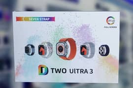 D Two Ultra 3 Smart Watch - 7in1, 2.02" HD, Bluetooth Call + 7 Straps