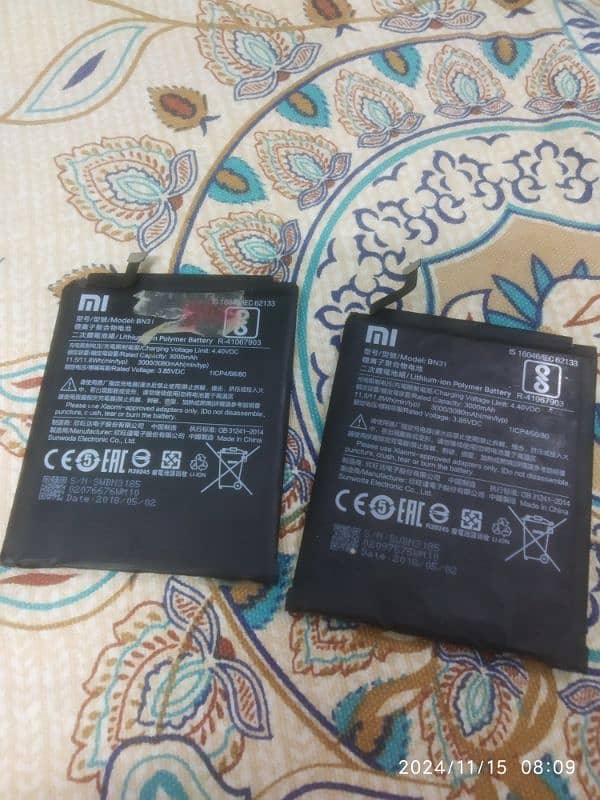 Redmi S2 Black Berry Q5 Original Battery parts etc 4