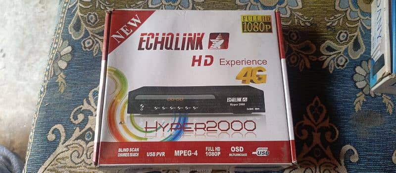 dish with echolink HD 2000 4G sim receiver 0