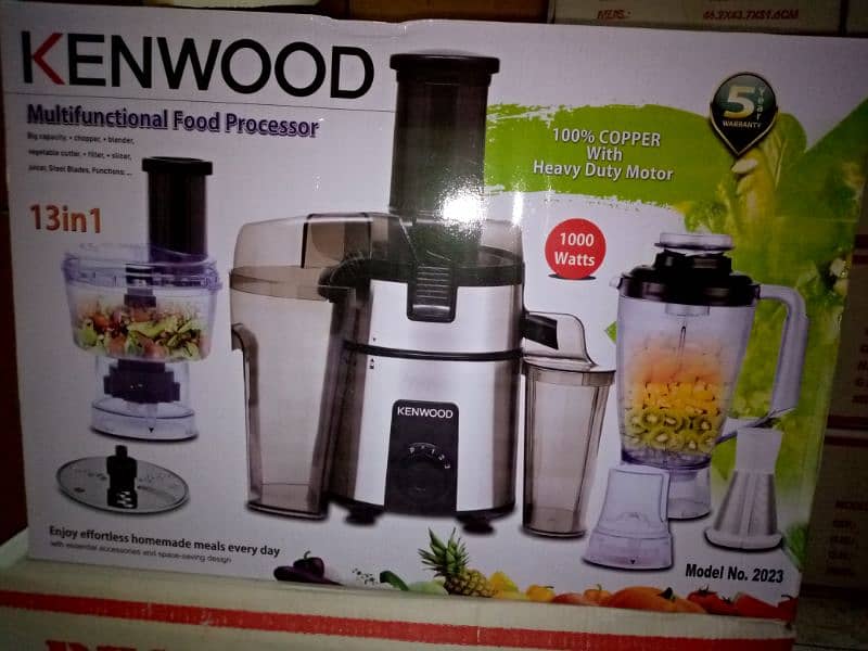 Kenwood food processors 13in1 heavy duty motor 100/cooper 0