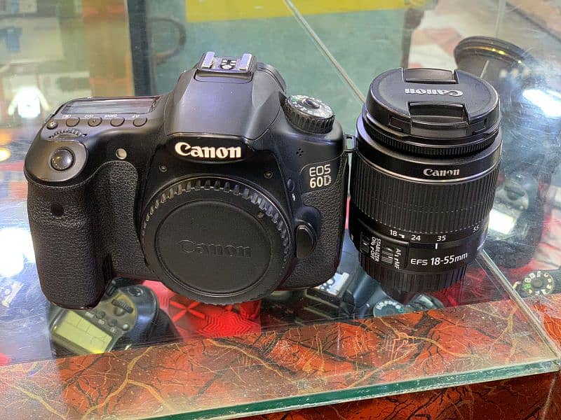 dslr camera canon 60d kit lens 18/55 sim and Whatsapp 03212306356 1