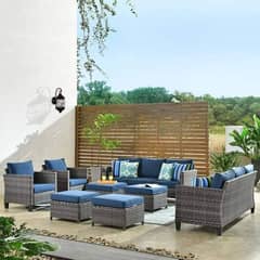 outdoor swing/Lawn chairs/outdoor dining table set/6 seater sofa set