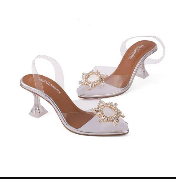 Woman Rexine Cinderella Fancy Heels 2