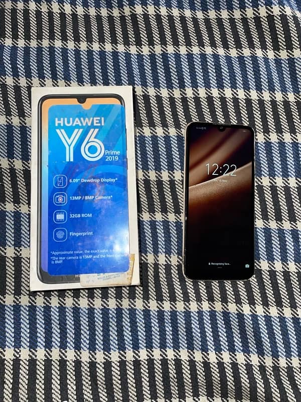 huawei y 6 prime 2019 All ok with box 32GB wattsapp : 03070405686 10