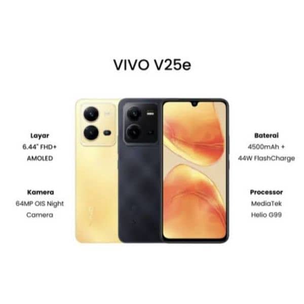 Vivo v25e 8+8 Ram. 128 Memory Golden Color 3