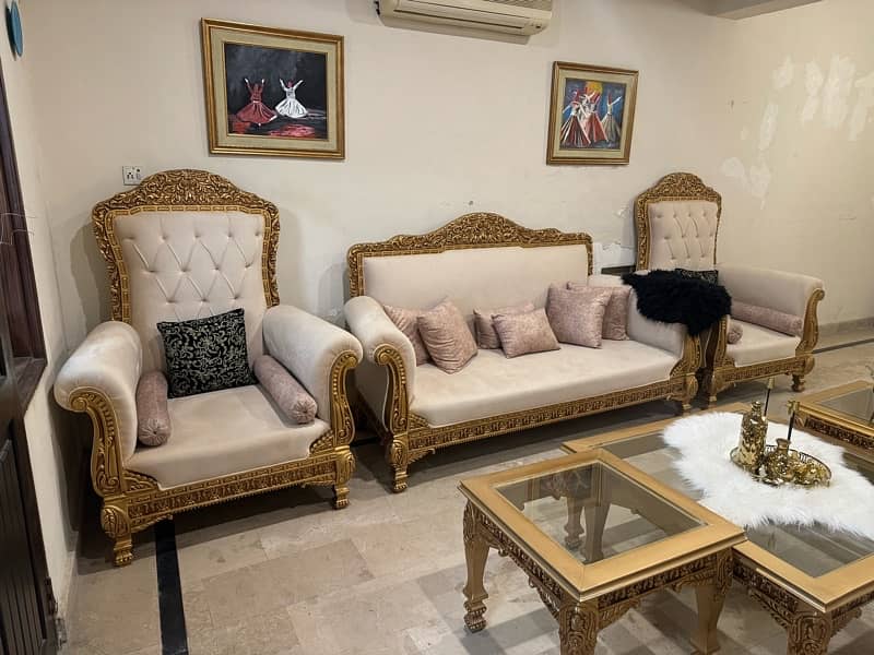 gujrat special addition sofa 11seater and Center table deco golden 0