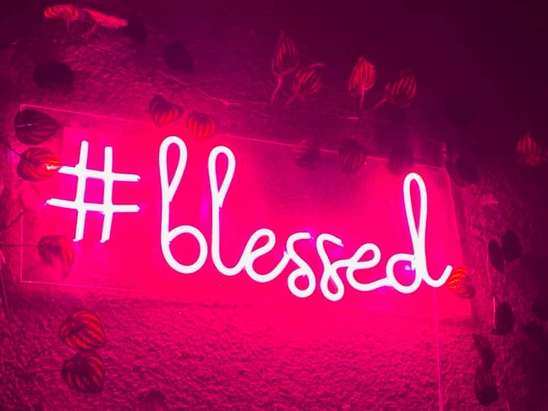 Neon Light and Neon “#Blessed” Sign 0