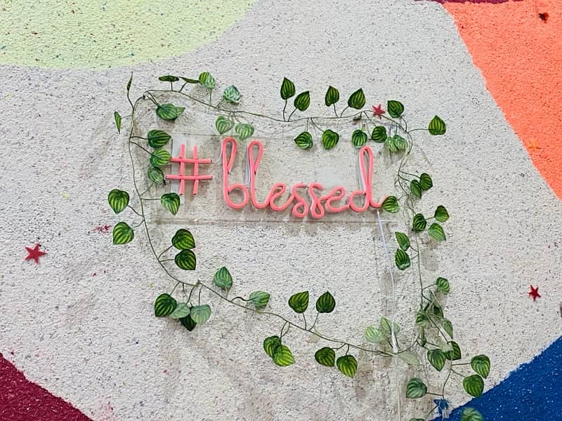 Neon Light and Neon “#Blessed” Sign 3