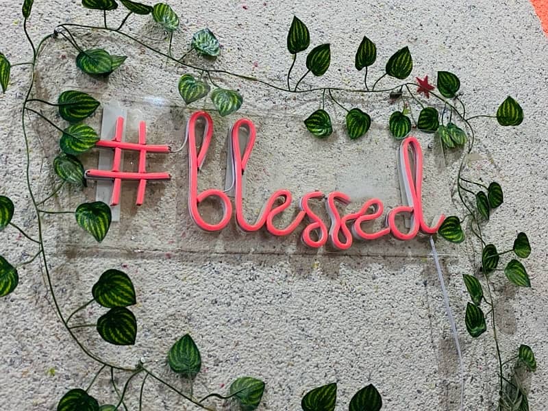 Neon Light and Neon “#Blessed” Sign 4