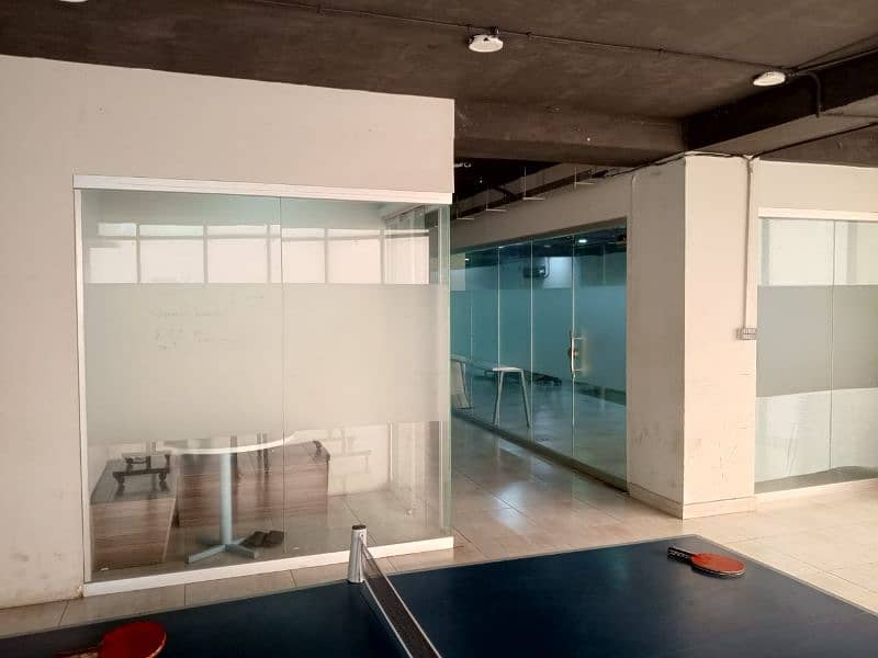 office partition of glass 0