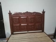 chanioti style king bed of wood neat and clean condition