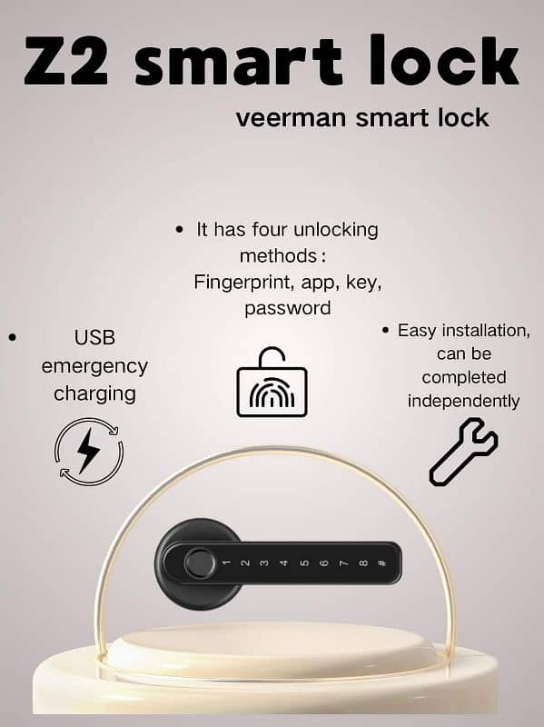 smart lock fingerprint access control system security lock tuya WiFi 0