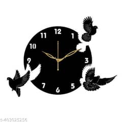 Elegant 3D Wooden Bird Wall Clock - Unique Home Decor Timepiece