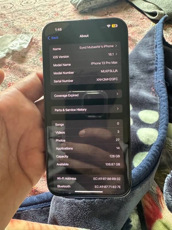 iphone 13 pro max factory unblock non pta 128 GB 3