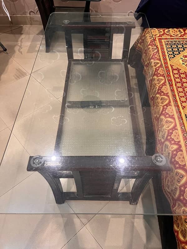 centre table double glass 2