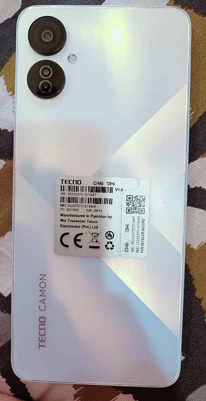 Tecno Camon 19 Neo Just Like New Ice Mirror White Color 5