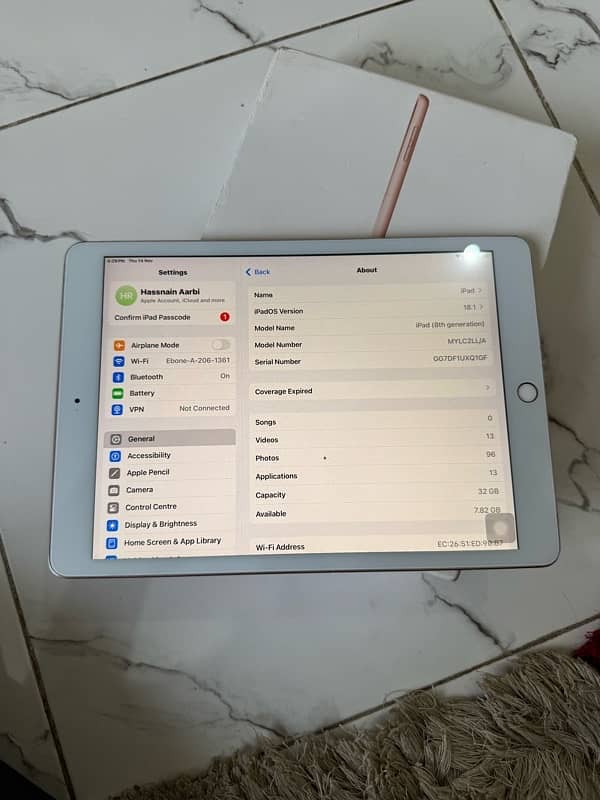 ipad 8th gen with box 3