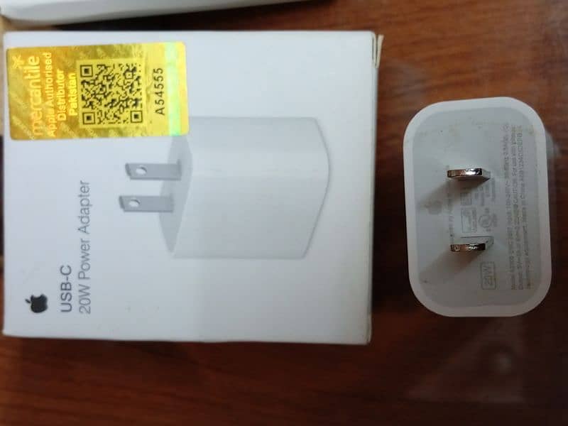 Iphone original cable and adapter with warranty slip. 2